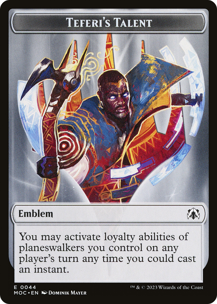 Elemental (02) // Teferi's Talent Emblem Double-Sided Token [March of the Machine Commander Tokens] | Play N Trade Winnipeg