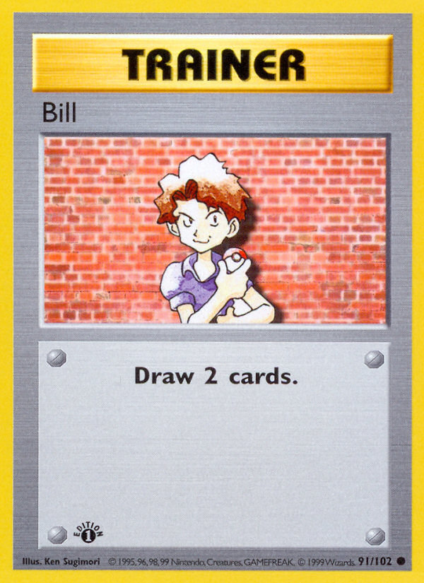 Bill (91/102) (Shadowless) [Base Set 1st Edition] | Play N Trade Winnipeg