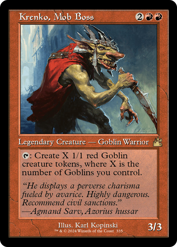 Krenko, Mob Boss (Retro) [Ravnica Remastered] | Play N Trade Winnipeg