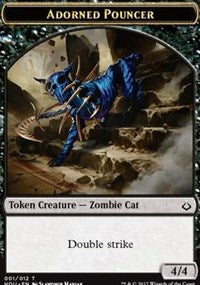 Adorned Pouncer // Warrior Double-sided Token [Hour of Devastation Tokens] | Play N Trade Winnipeg