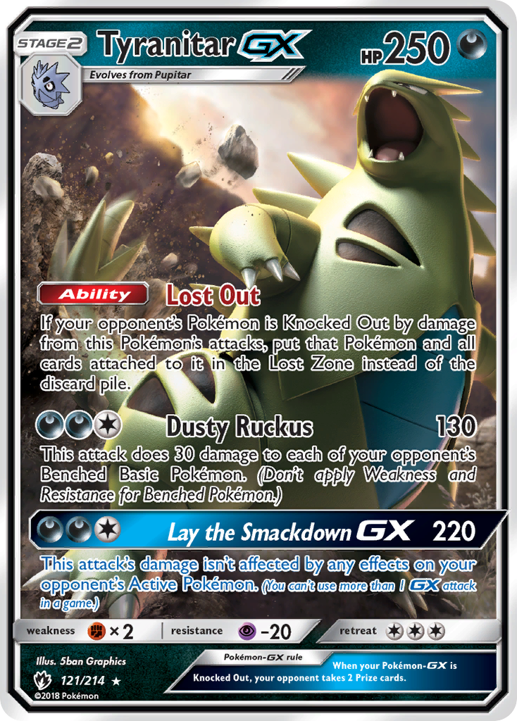 Tyranitar GX (121/214) [Sun & Moon: Lost Thunder] | Play N Trade Winnipeg