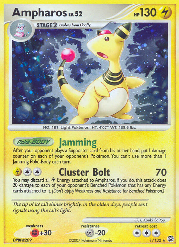 Ampharos (1/132) (Theme Deck Exclusive) [Diamond & Pearl: Secret Wonders] | Play N Trade Winnipeg