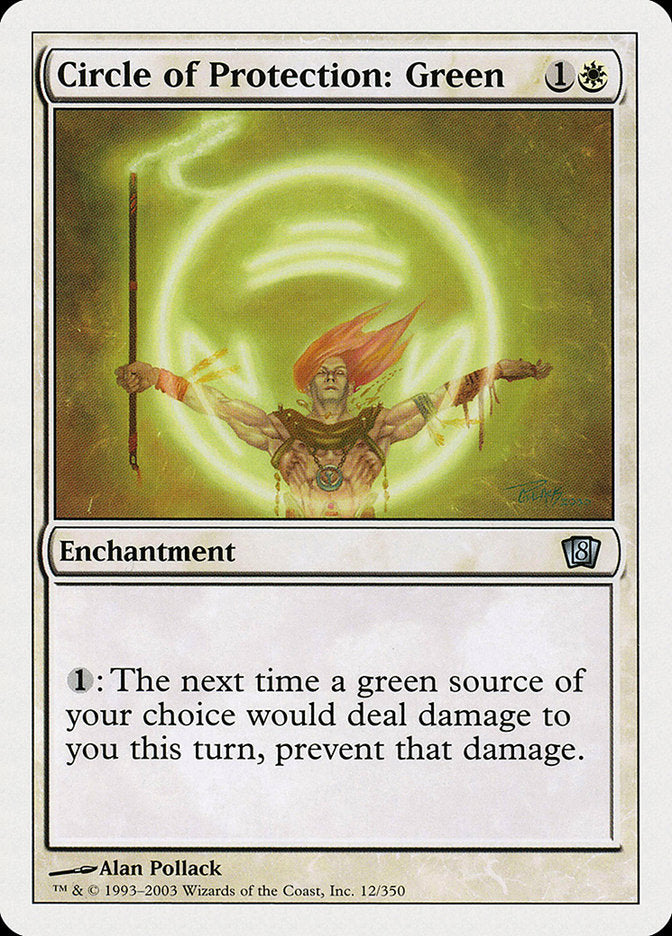 Circle of Protection: Green [Eighth Edition] | Play N Trade Winnipeg