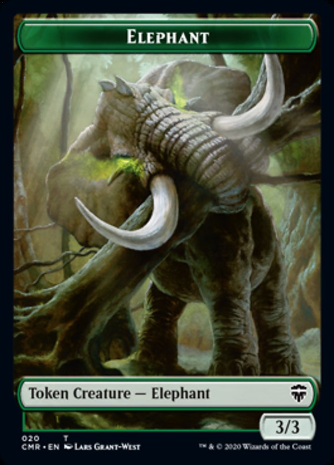 Elephant // Soldier Token [Commander Legends Tokens] | Play N Trade Winnipeg
