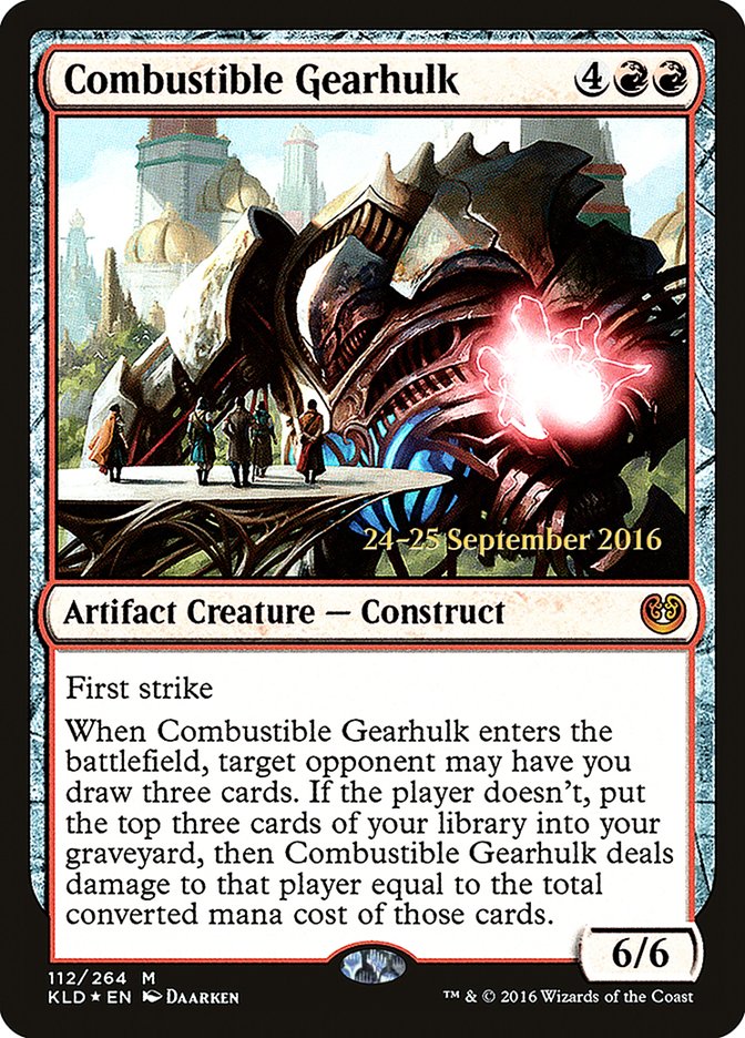 Combustible Gearhulk  [Kaladesh Prerelease Promos] | Play N Trade Winnipeg