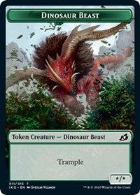 Dinosaur Beast // Human Soldier (003) Double-sided Token [Ikoria: Lair of Behemoths Tokens] | Play N Trade Winnipeg