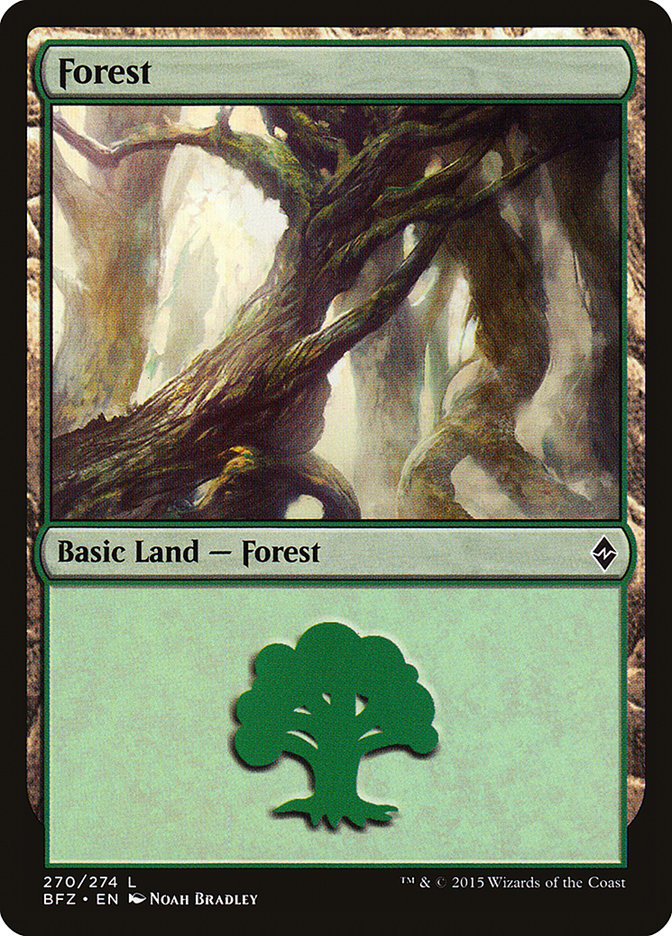 Forest (270a) [Battle for Zendikar] | Play N Trade Winnipeg