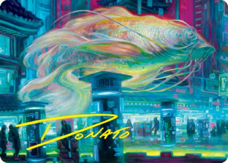 Skyswimmer Koi Art Card (Gold-Stamped Signature) [Kamigawa: Neon Dynasty Art Series] | Play N Trade Winnipeg