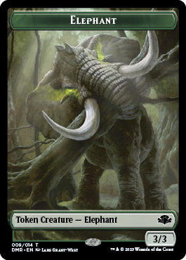 Elephant // Squirrel Double-Sided Token [Dominaria Remastered Tokens] | Play N Trade Winnipeg