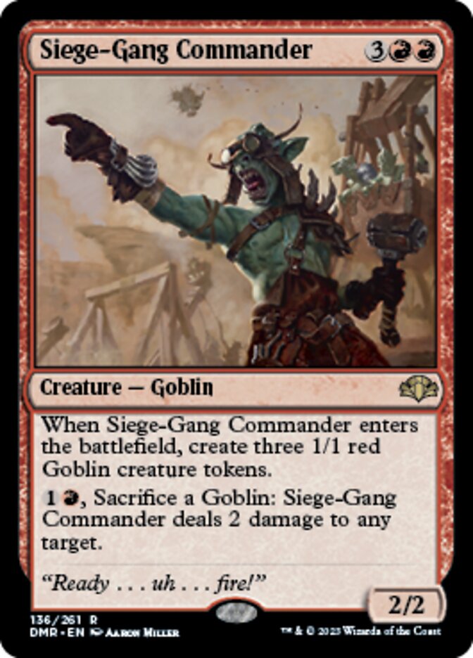 Siege-Gang Commander [Dominaria Remastered] | Play N Trade Winnipeg