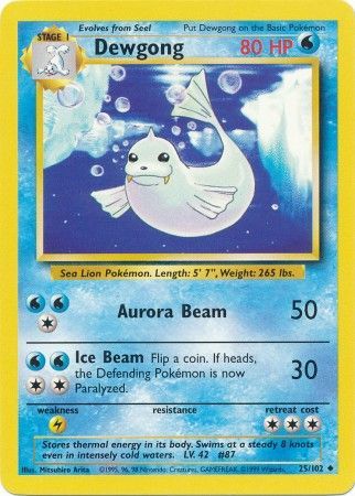 Dewgong (25/102) [Base Set Unlimited] | Play N Trade Winnipeg