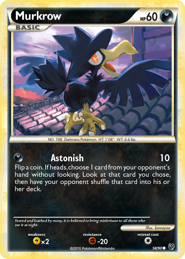 Murkrow (58/90) [HeartGold & SoulSilver: Undaunted] | Play N Trade Winnipeg