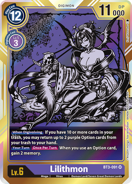 Lilithmon [BT3-091] (Alternate Art) [Release Special Booster Ver.1.0] | Play N Trade Winnipeg