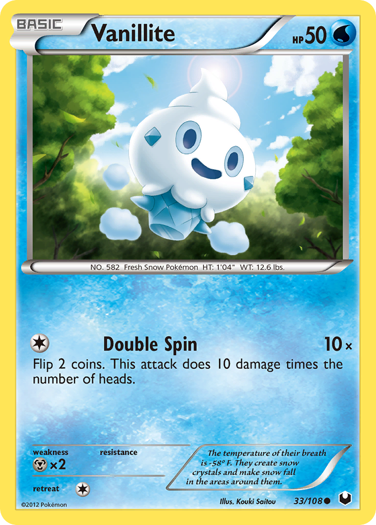 Vanillite (33/108) [Black & White: Dark Explorers] | Play N Trade Winnipeg