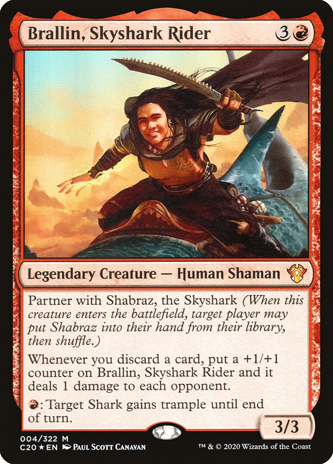 Brallin, Skyshark Rider [Commander 2020] | Play N Trade Winnipeg