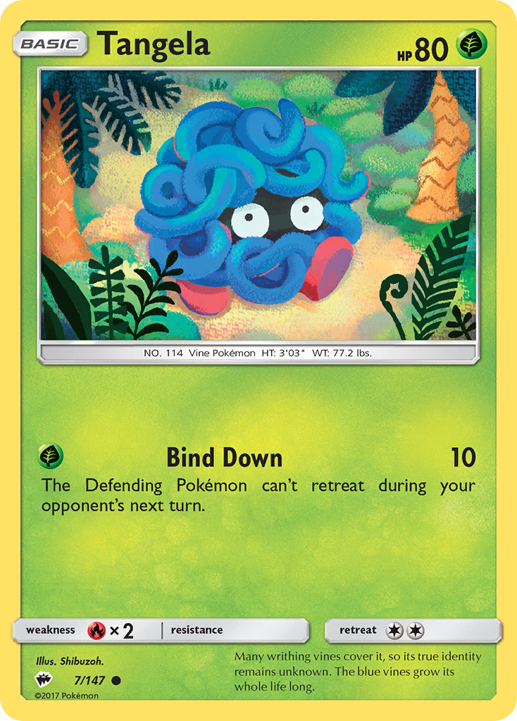 Tangela (7/147) [Sun & Moon: Burning Shadows] | Play N Trade Winnipeg