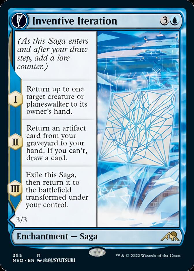 Inventive Iteration // Living Breakthrough (Showcase Soft Glow) [Kamigawa: Neon Dynasty] | Play N Trade Winnipeg