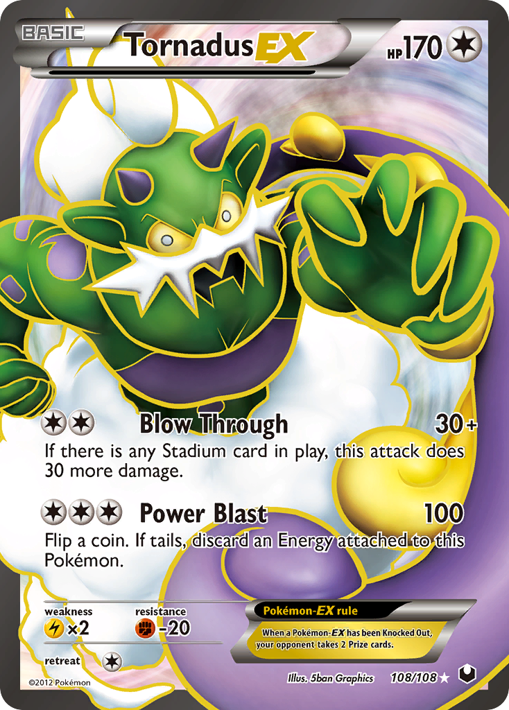 Tornadus EX (108/108) [Black & White: Dark Explorers] | Play N Trade Winnipeg