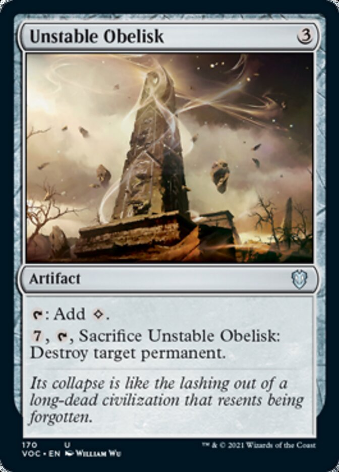 Unstable Obelisk [Innistrad: Crimson Vow Commander] | Play N Trade Winnipeg