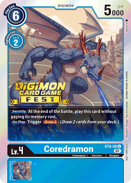 Coredramon [ST8-06] (Digimon Card Game Fest 2022) [Starter Deck: Ulforce Veedramon Promos] | Play N Trade Winnipeg