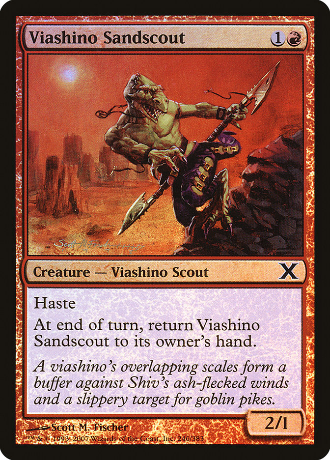 Viashino Sandscout (Premium Foil) [Tenth Edition] | Play N Trade Winnipeg