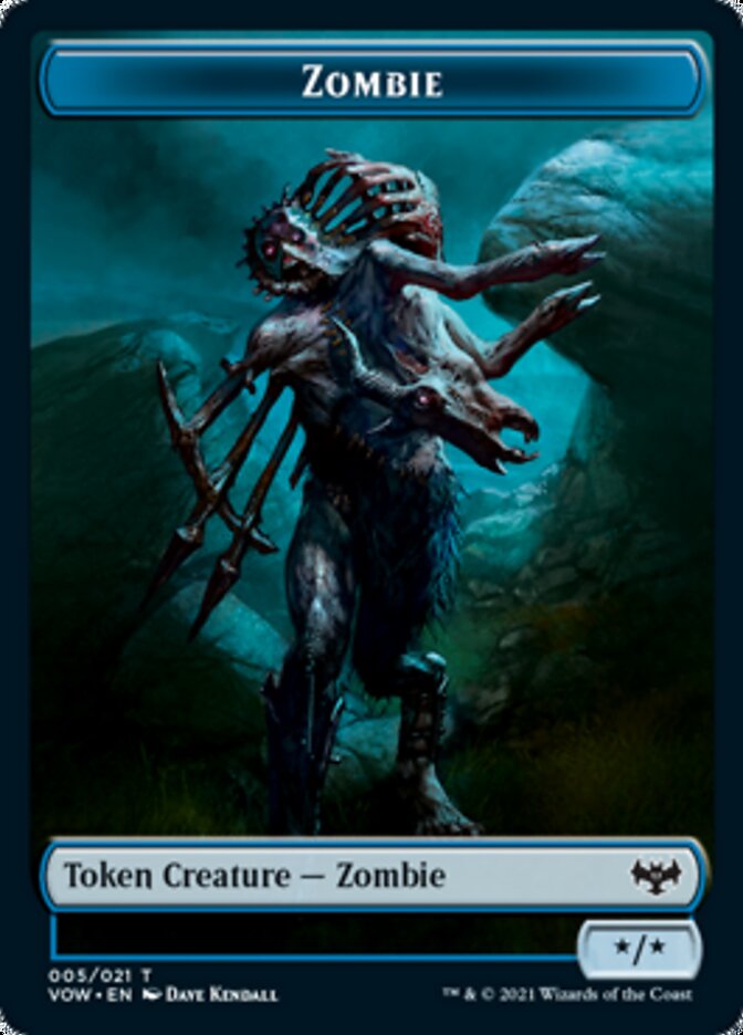 Zombie Token (005) [Innistrad: Crimson Vow Tokens] | Play N Trade Winnipeg