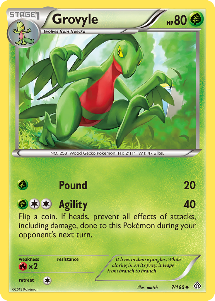 Grovyle (7/160) [XY: Primal Clash] | Play N Trade Winnipeg