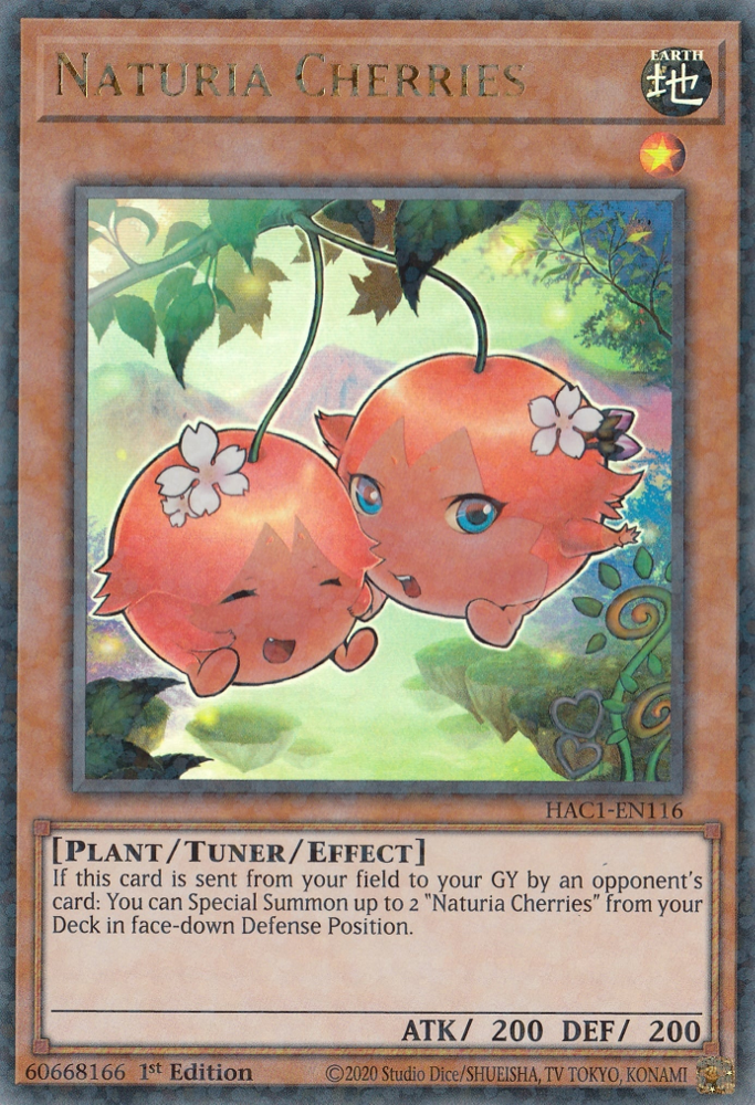 Naturia Cherries (Duel Terminal) [HAC1-EN116] Parallel Rare | Play N Trade Winnipeg