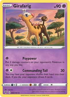 Girafarig (065/185) [Sword & Shield: Vivid Voltage] | Play N Trade Winnipeg