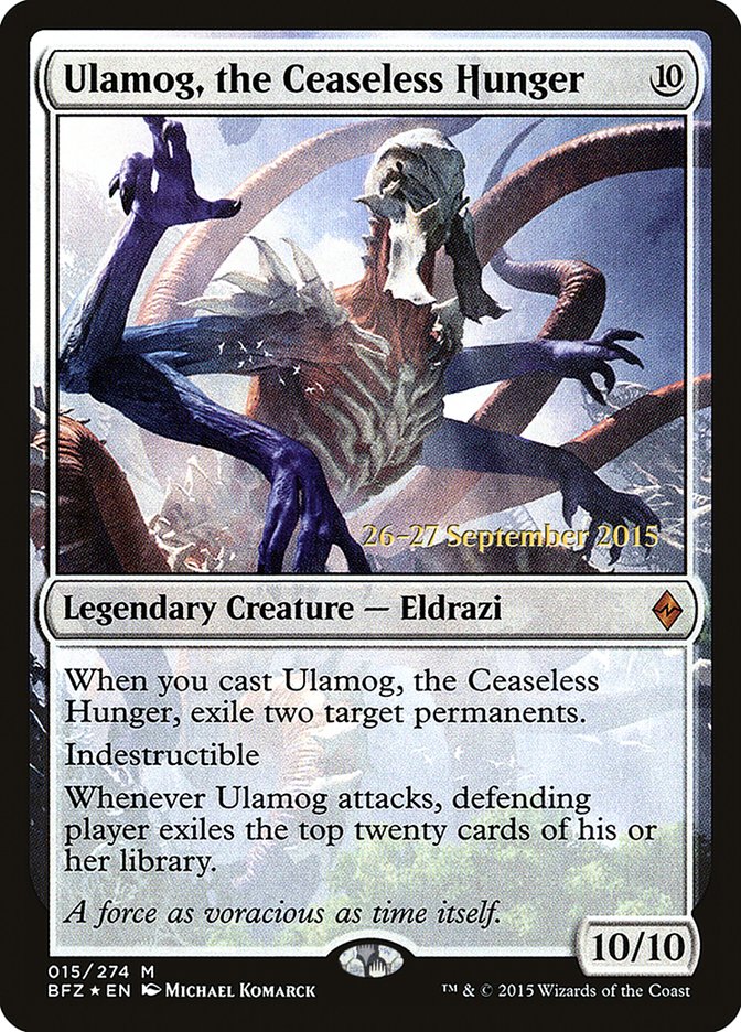 Ulamog, the Ceaseless Hunger  [Battle for Zendikar Prerelease Promos] | Play N Trade Winnipeg