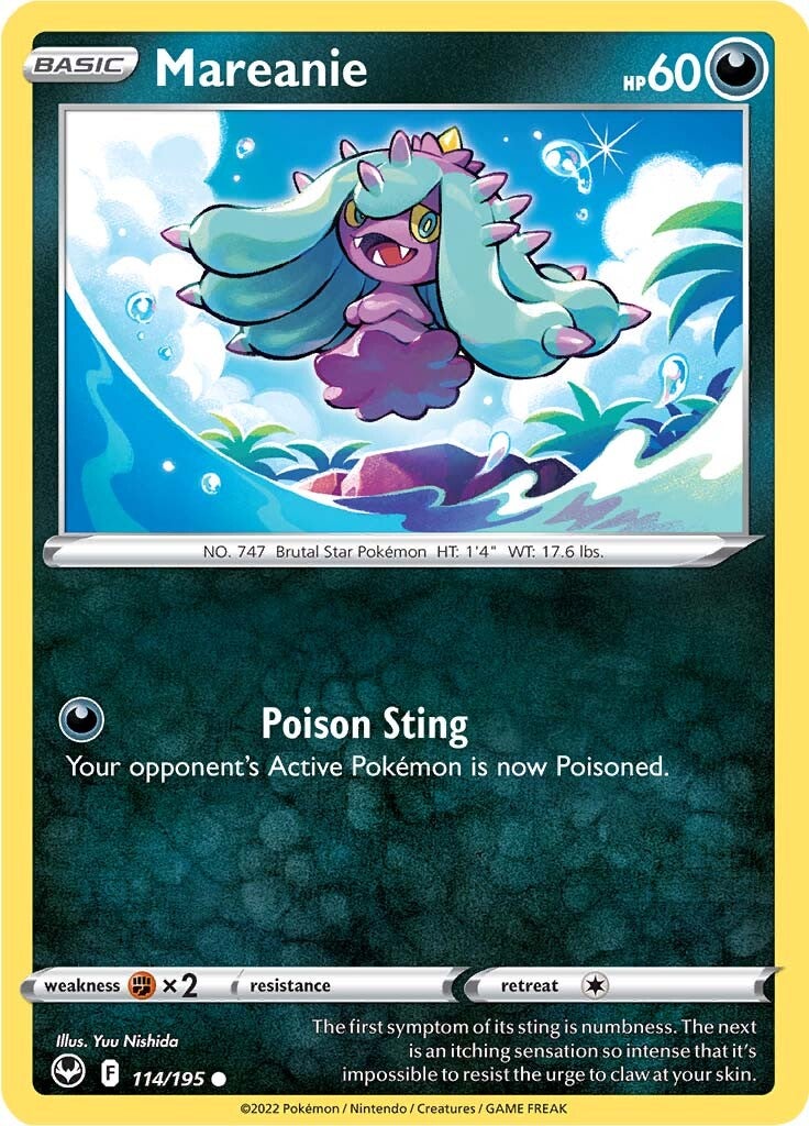 Mareanie (114/195) [Sword & Shield: Silver Tempest] | Play N Trade Winnipeg