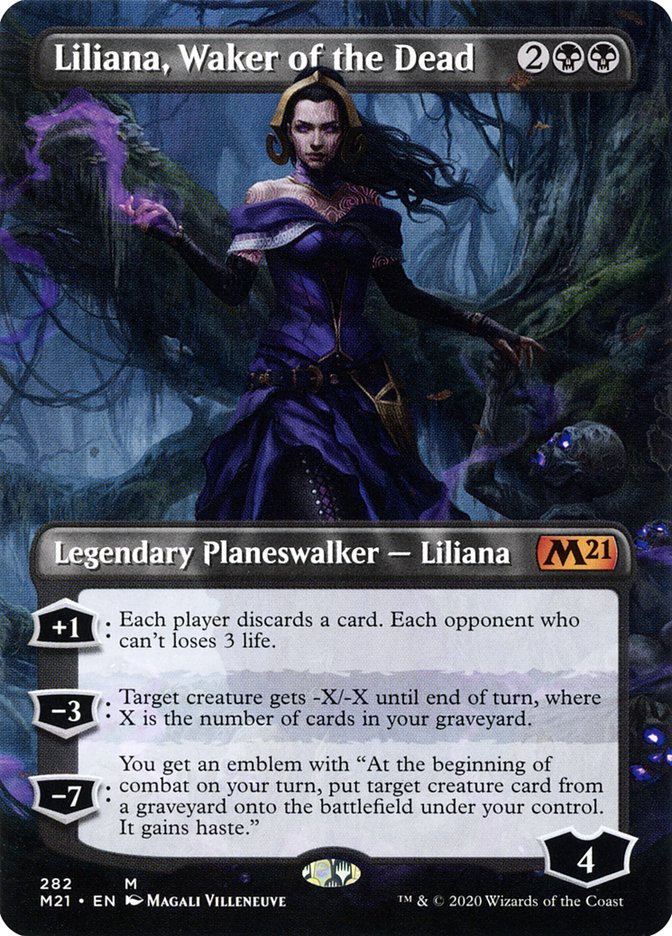 Liliana, Waker of the Dead (Borderless) [Core Set 2021] | Play N Trade Winnipeg