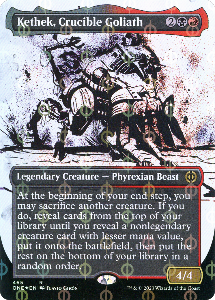 Kethek, Crucible Goliath (Borderless Ichor Step-and-Compleat Foil) [Phyrexia: All Will Be One] | Play N Trade Winnipeg