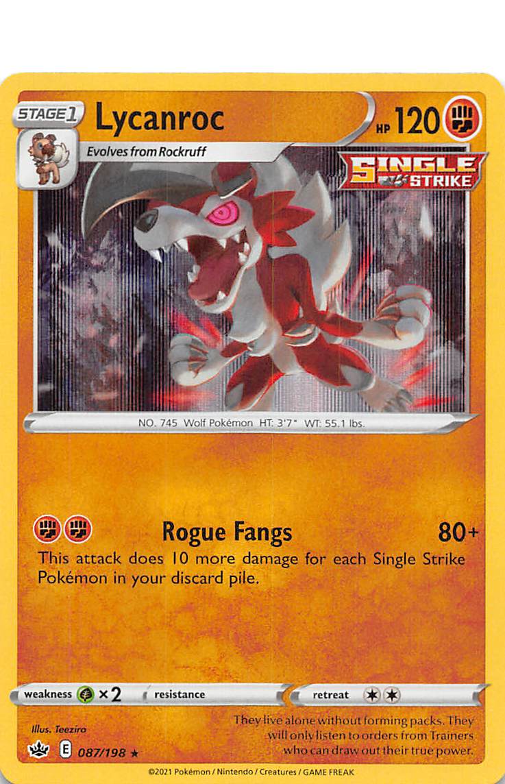 Lycanroc (087/198) [Sword & Shield: Chilling Reign] | Play N Trade Winnipeg