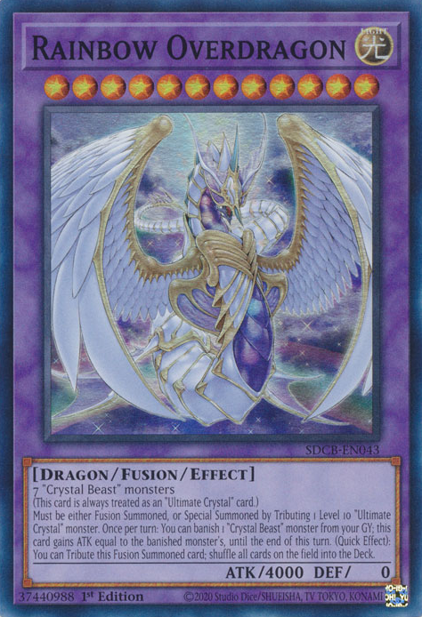 Rainbow Overdragon [SDCB-EN043] Super Rare | Play N Trade Winnipeg