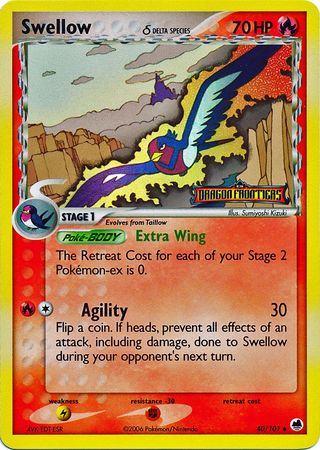 Swellow (40/101) (Delta Species) (Stamped) [EX: Dragon Frontiers] | Play N Trade Winnipeg