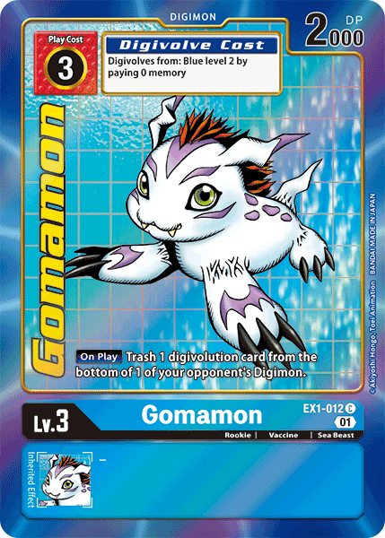 Gomamon [EX1-012] (Alternate Art) [Classic Collection] | Play N Trade Winnipeg