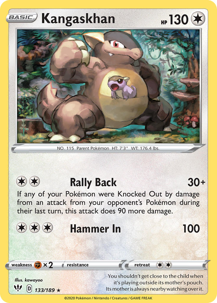 Kangaskhan (133/189) (Theme Deck Exclusive) [Sword & Shield: Darkness Ablaze] | Play N Trade Winnipeg