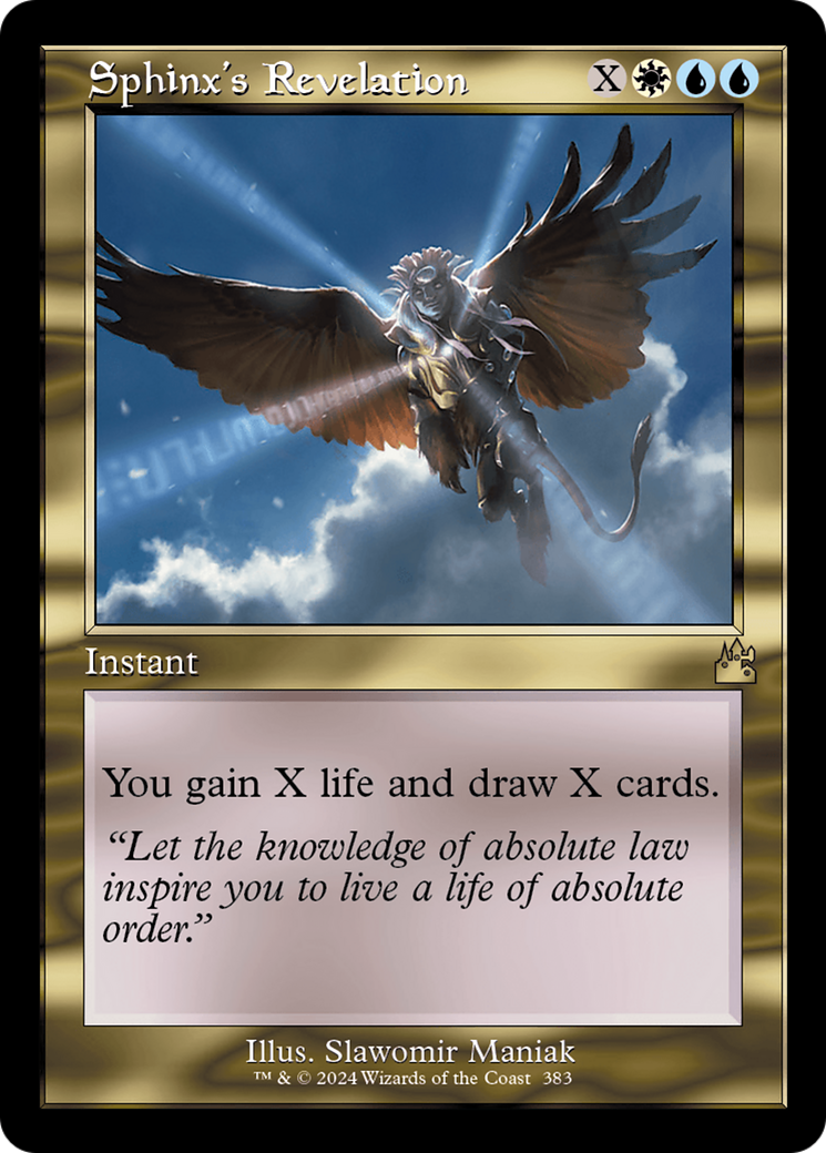 Sphinx's Revelation (Retro Frame) [Ravnica Remastered] | Play N Trade Winnipeg