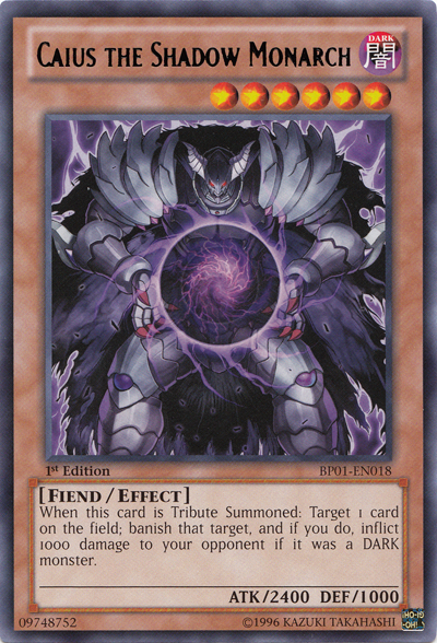 Caius the Shadow Monarch [BP01-EN018] Rare | Play N Trade Winnipeg