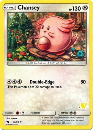 Chansey (46/68) (Pikachu Stamp #5) [Battle Academy 2020] | Play N Trade Winnipeg