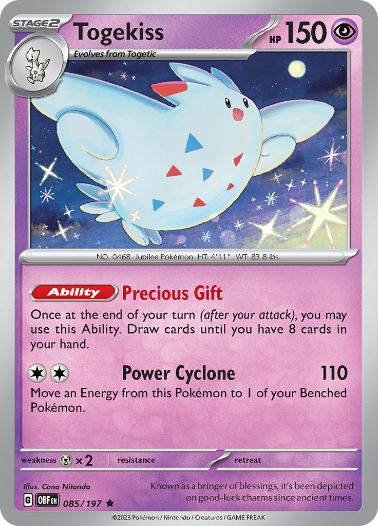 Togekiss (085/197) [Scarlet & Violet: Obsidian Flames] | Play N Trade Winnipeg