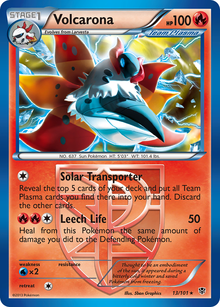 Volcarona (13/101) [Black & White: Plasma Blast] | Play N Trade Winnipeg