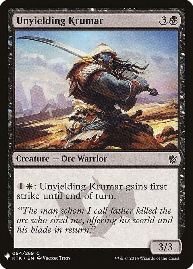 Unyielding Krumar [Mystery Booster] | Play N Trade Winnipeg