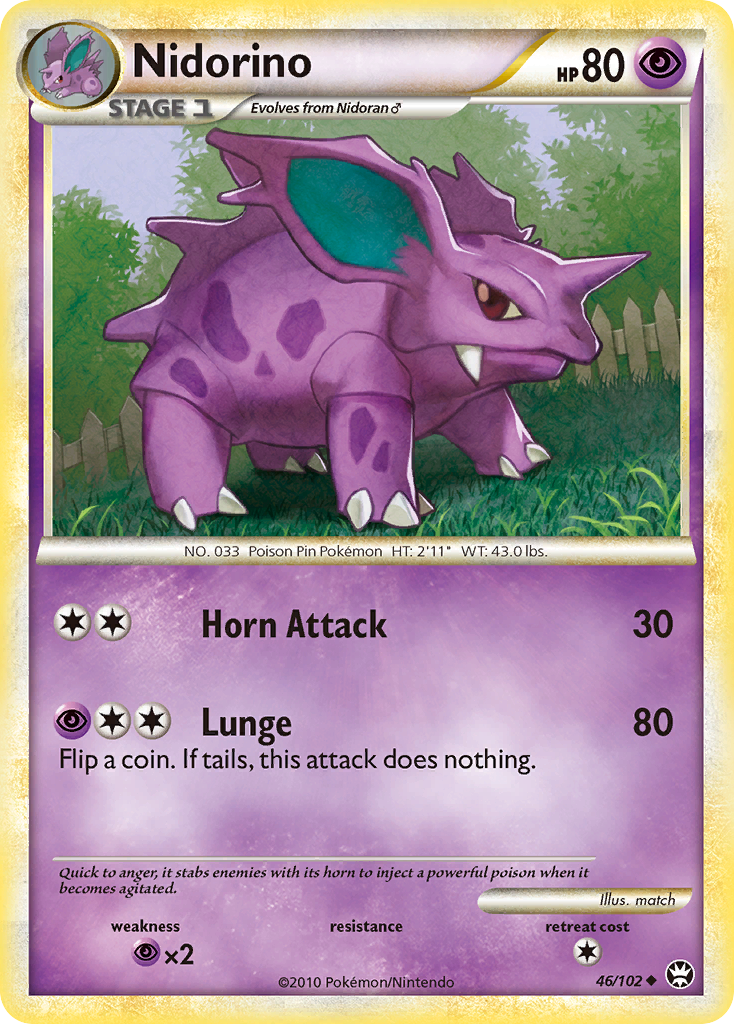 Nidorino (46/102) [HeartGold & SoulSilver: Triumphant] | Play N Trade Winnipeg