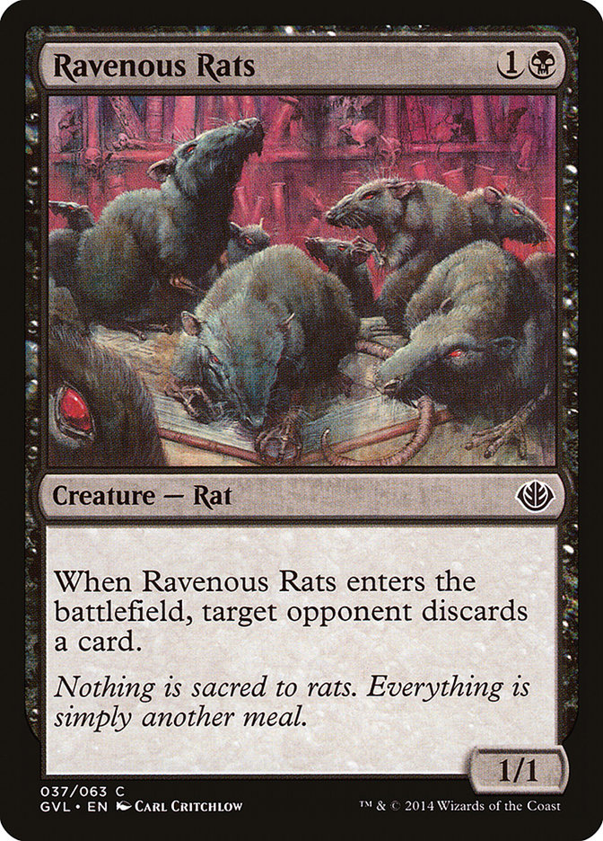 Ravenous Rats (Garruk vs. Liliana) [Duel Decks Anthology] | Play N Trade Winnipeg