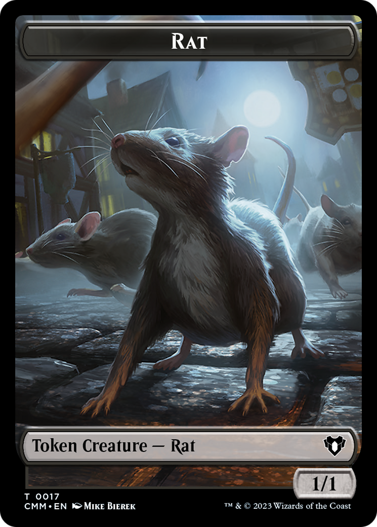 Rat Token [Commander Masters Tokens] | Play N Trade Winnipeg