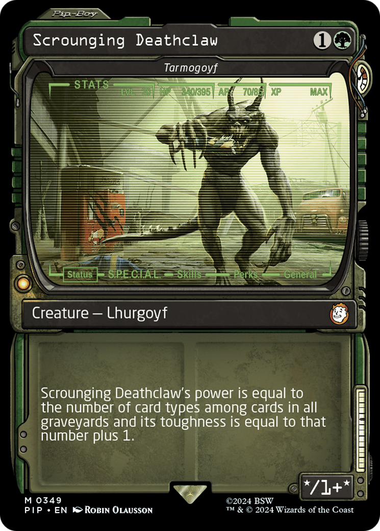 Scrounging Deathclaw - Tarmogoyf (Showcase) [Fallout] | Play N Trade Winnipeg