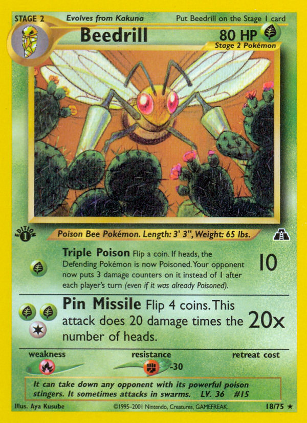 Beedrill (18/75) [Neo Discovery 1st Edition] | Play N Trade Winnipeg