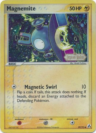 Magnemite (59/92) (Stamped) [EX: Legend Maker] | Play N Trade Winnipeg